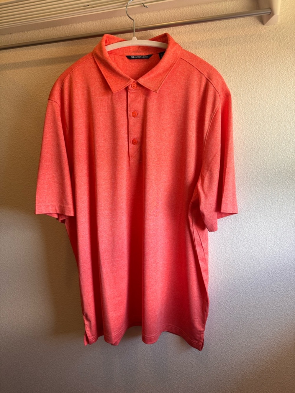 Cutter & Buck Men's Heather Coral Polo size XL